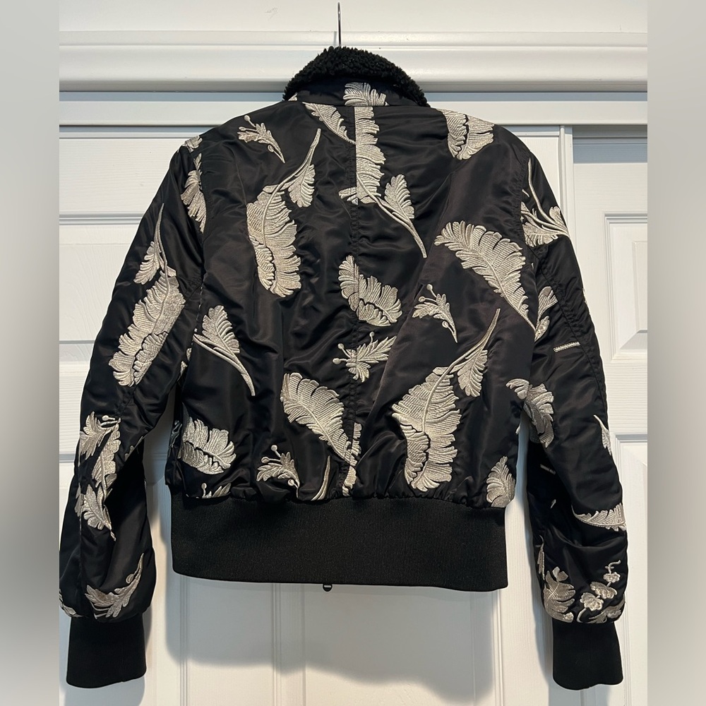 Cinq a Sept embroidered bomber jacket - Picture 4 of 9